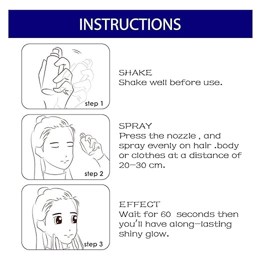 Shiny Glitter Spray For Night Club Party Dating Hair Body Glitter Spray