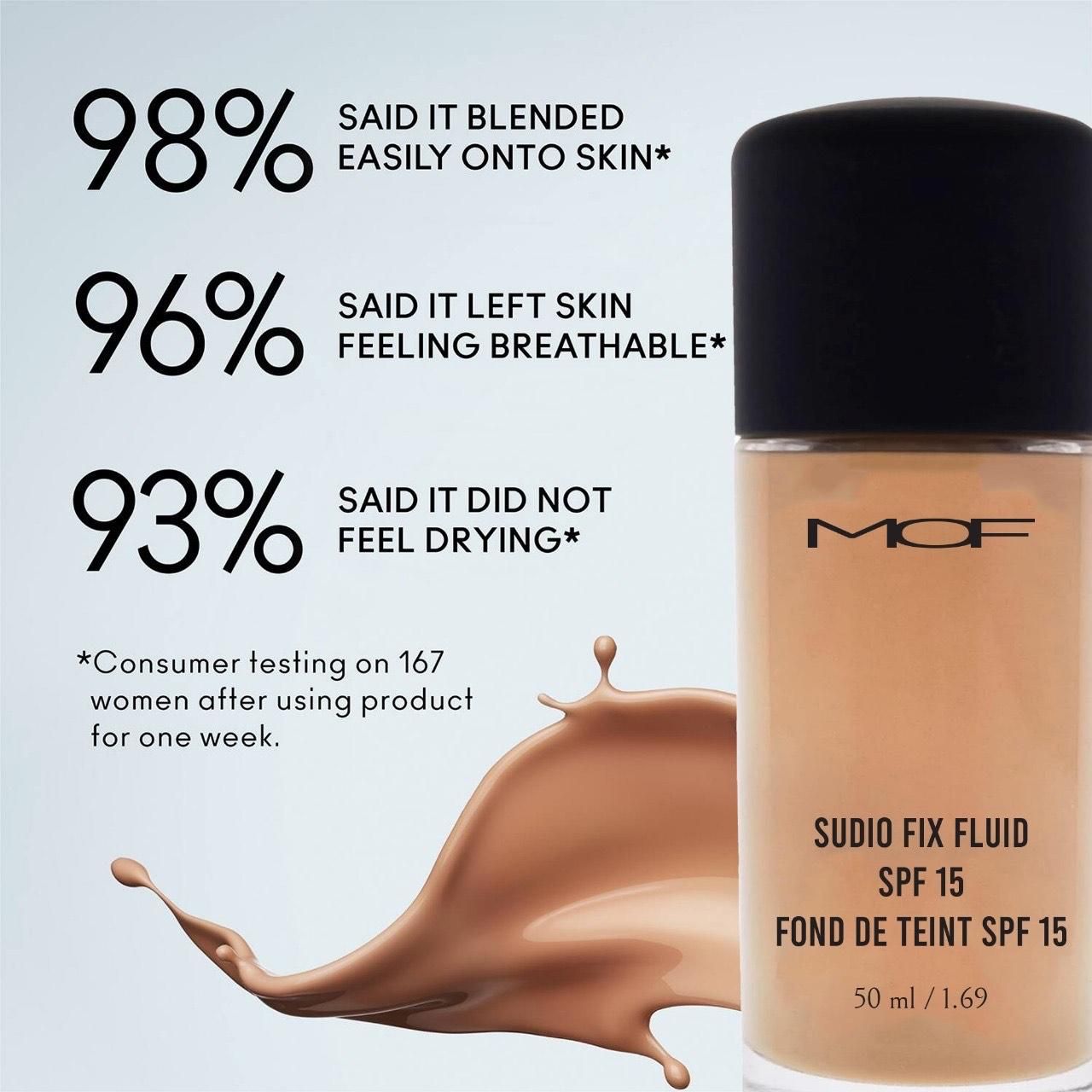 MOF Studio Fix Fluid SPF 15 50ml Pack of 1