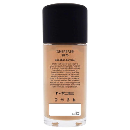M·A·C Studio Fix Fluid SPF 15 foundation bottle on a white background