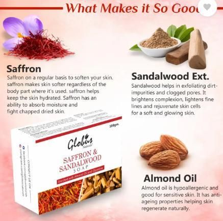 Rice Ceramide, Glycolic Salicylic Acid, Kojic Acid and Saffron-Sandalwood 325gm (Pack of 4) Combo